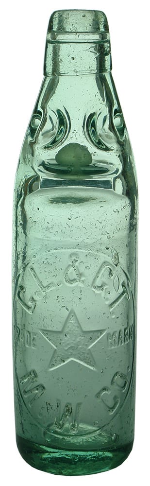GL GT Mineral Water Star Codd Bottle