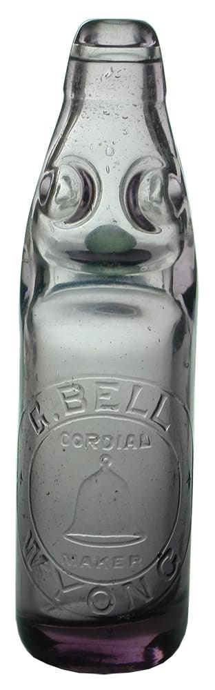 Bell Cordial Maker Wyong Amethyst Codd Bottle