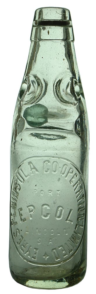 Peninsula Co-operative Port Lincoln Soda Codd Bottle