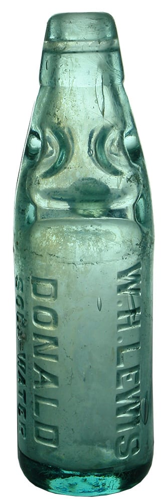 Lewis Donald Soda Water Codd Marble Bottle