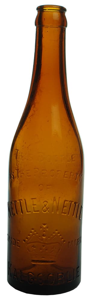 Nettle Kalgoorlie Crown Amber Glass Bottle