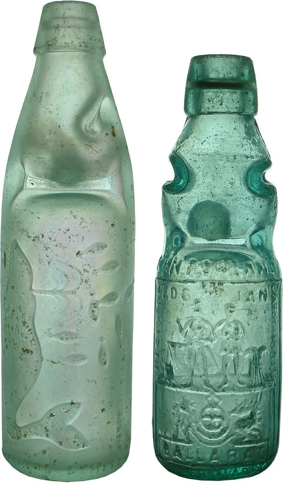 Collection Antique Codd Marble Bottles