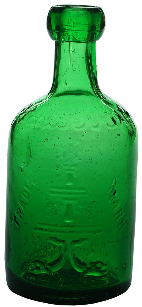 Schweppes Green Blob Top Soda Bottle