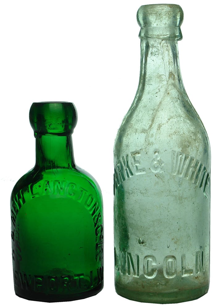 English Antique Blob Top Soda Bottles