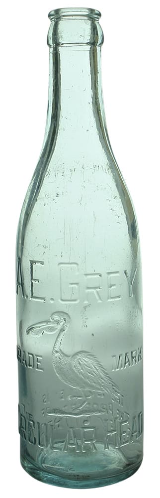Grey Circular Head Pelican Crown Seal Bottle