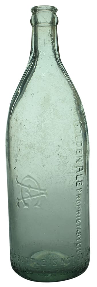 Golden Ale Melbourne Crown Seal Soft Drink Bottle