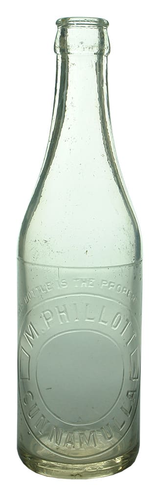 Phillot Cunnamulla Crown Seal Soft Drink Bottle