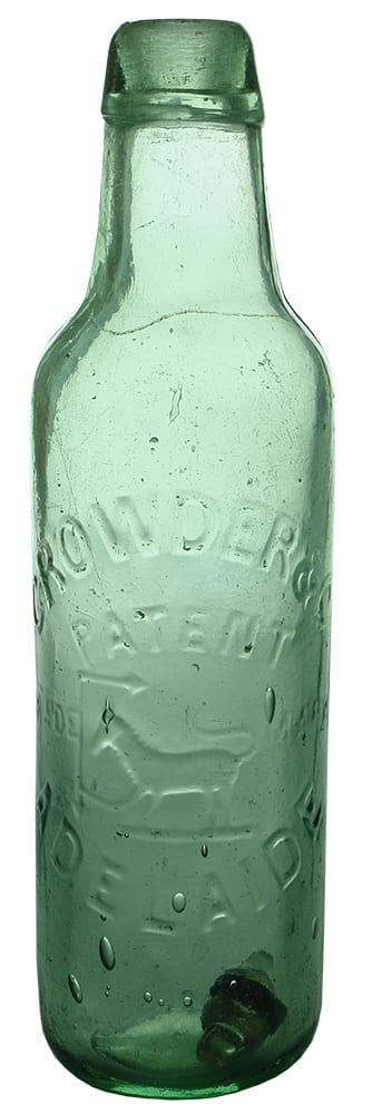 Crowder Patent Adelaide Antique Soft Drink Bottle