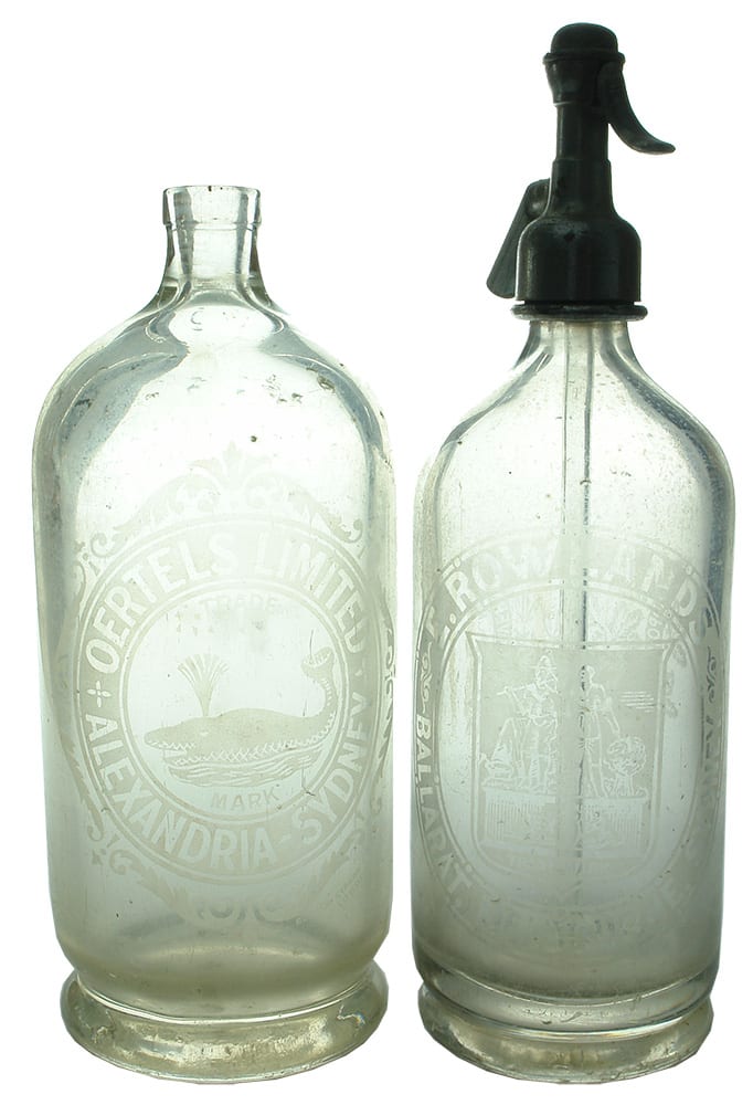 Collection Old Vintage Soda Syphons