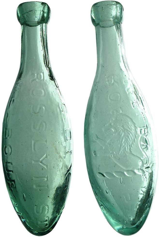 Pair Collection Antique Torpedo Soda Bottles