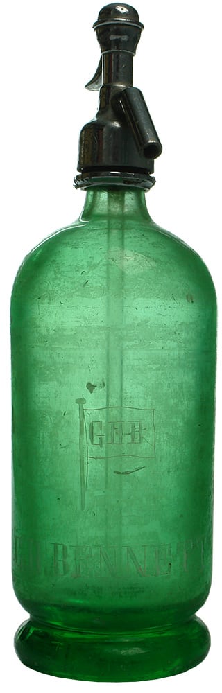 Bennett Richmond Green Glass Soda Syphon