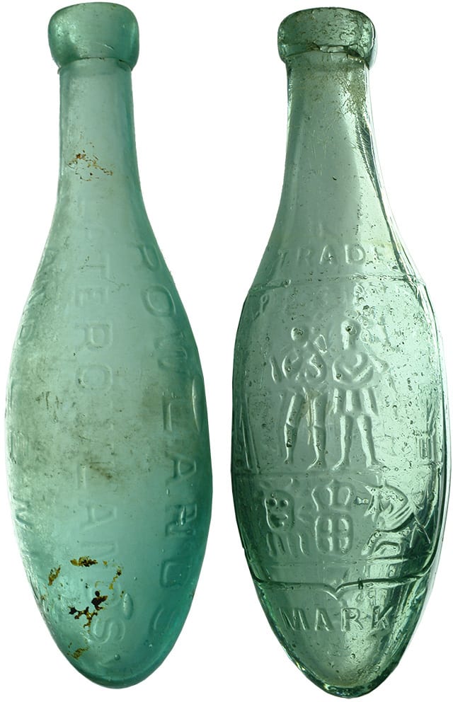 Pair Collection Antique Torpedo Soda Bottles