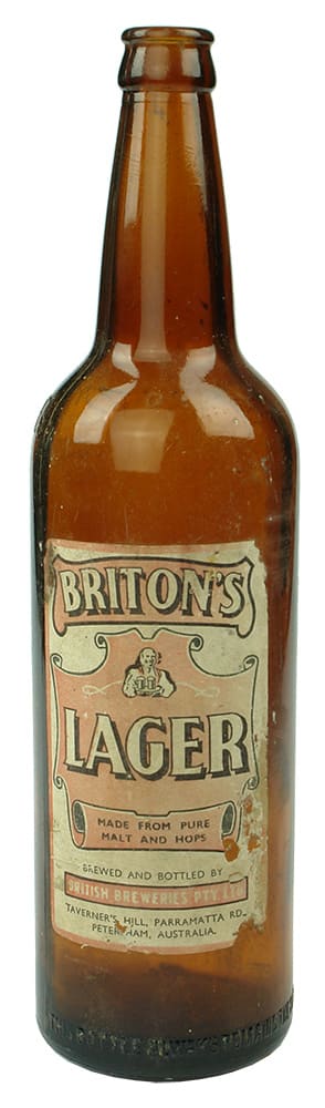 British Breweries Parramatta Road Petersham Bottle
