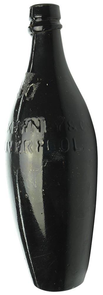 Kewney Liverpool Black Glass Skittle Bottle