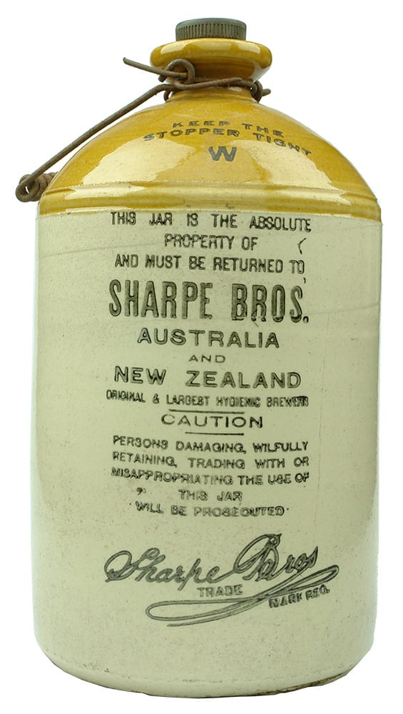 Sharpe Bros Australia New Zealand Stoneware Demijohn