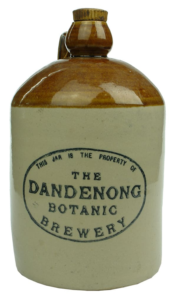 Dandenong Botanic Brewery Stoneware Demijohn