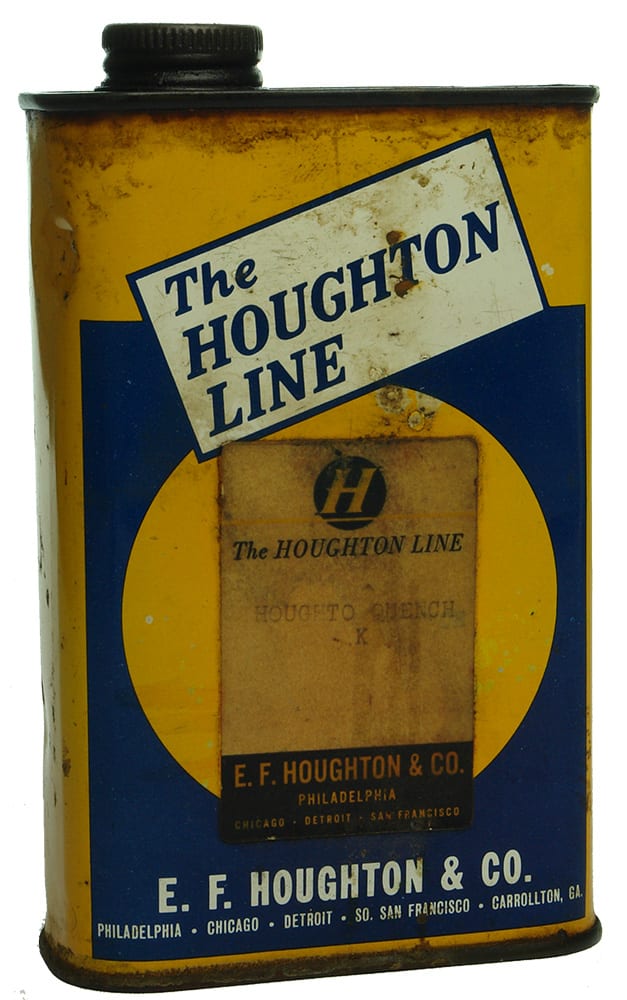 Houghton Line Oil Vintage Tin