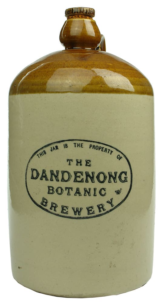 Dandenong Botanic Brewery Stoneware Demijohn