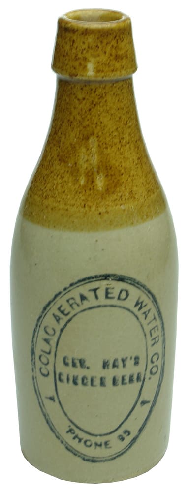 Colac Aerated Water Hay Ginger Beer Bottle