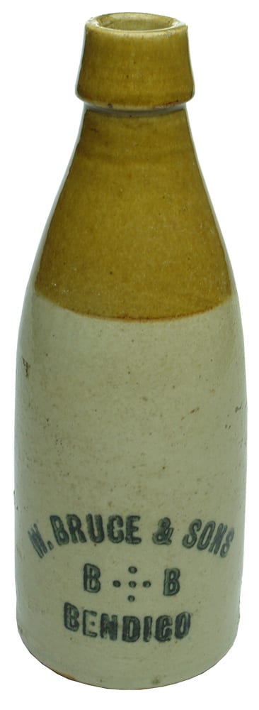 Bruce Bendigo Stoneware Ginger Beer Bottle