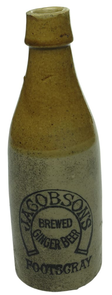 Jacobson's Brewed Ginger Beer Footscray Stone Bottle