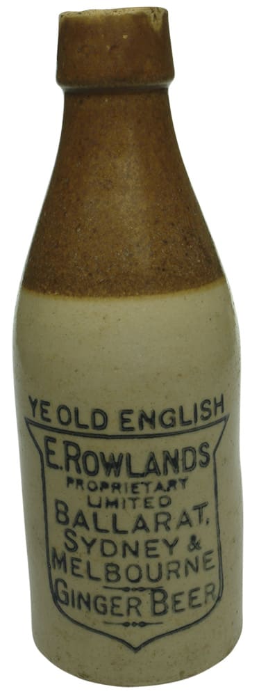 Rowlands Ye Old English Ginger Beer Bottle