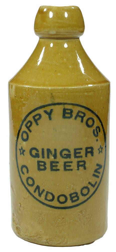 Oppy Bros Ginger Beer Condobolin Stone Bottle