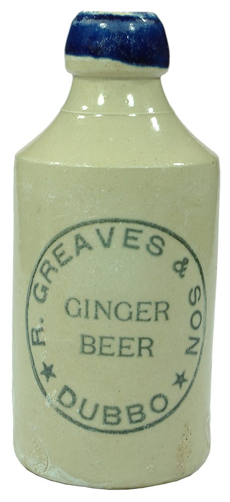 Greaves Ginger Beer Dubbo Stoneware Bottle