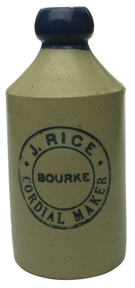 Rice Bourke Cordial Maker Stoneware Bottle