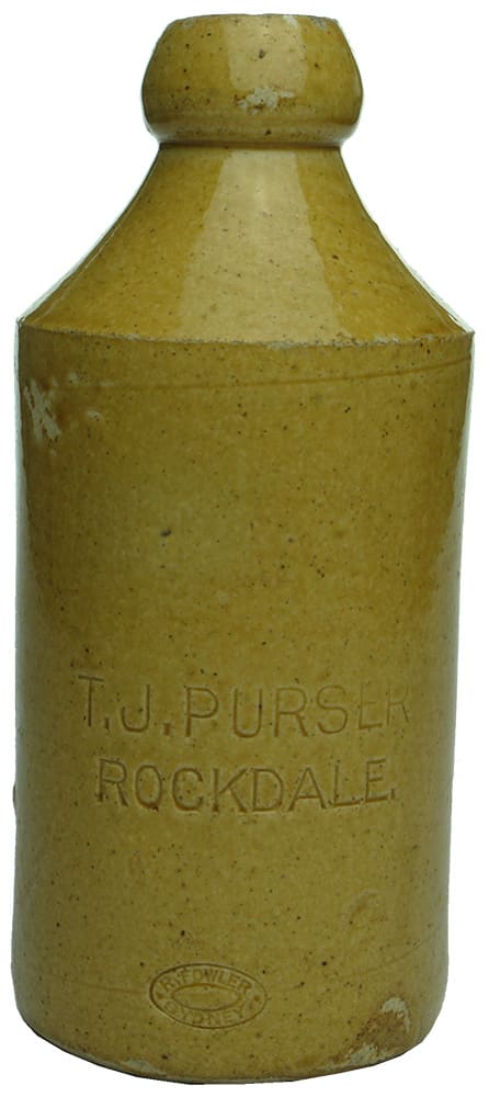 Purser Rockdale Fowler Sydney Stoneware Bottle