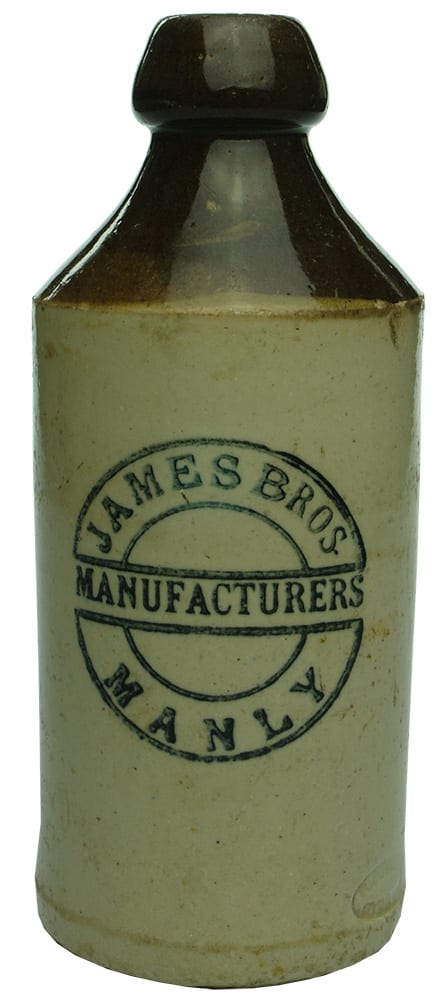 James Bros Manufacturers Manly Stoneware Ginger Beer