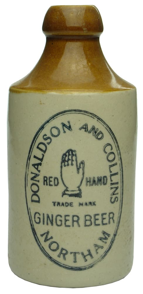 Donaldson Collins Northam Red Hand Stoneware Bottle