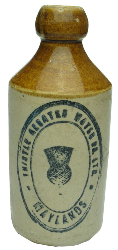 Thistle Aerated Water Maylands Stoneware Bottle