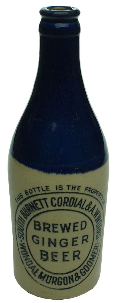 South Burnett Cordial Works Blue Top Bottle