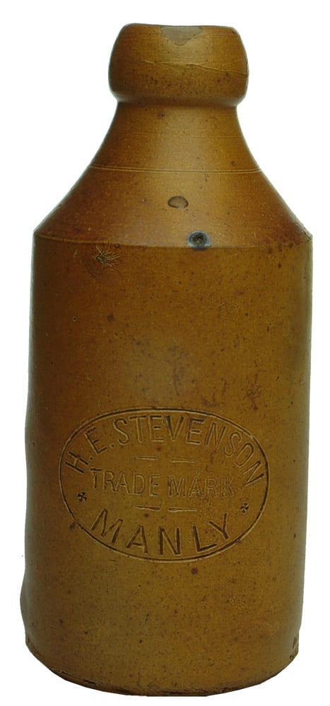 Stevenson Manly Impressed Stone Ginger Beer Bottle