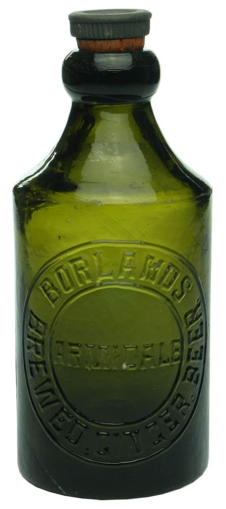 Borlands Armidale Brewed Ginger Beer Glass Bottle