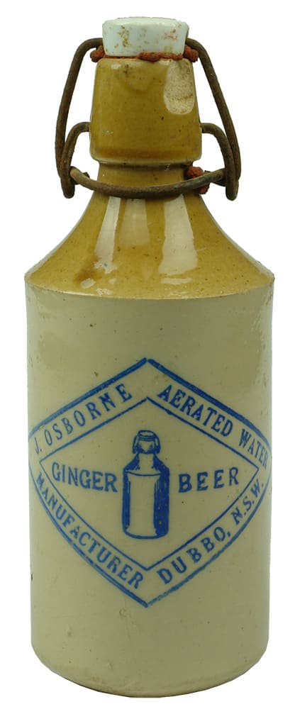 Osborne Aerated Waters Ginger Beer Dubbo Bottle