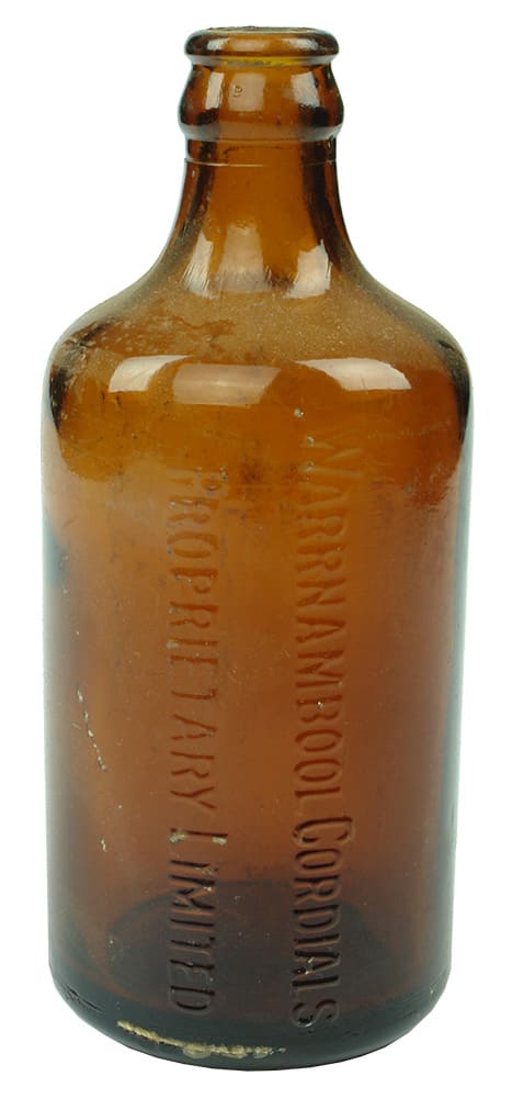 Warrnambool Cordials Glass Ginger Beer Bottle