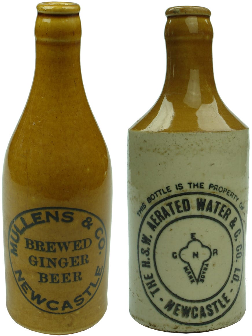 Collection Stoneware Antique Ginger Beer Bottles