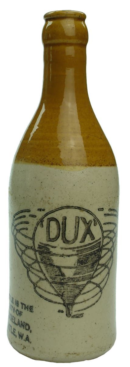 Dux Hedgeland Perth Stoneware Ginger Beer Bottle