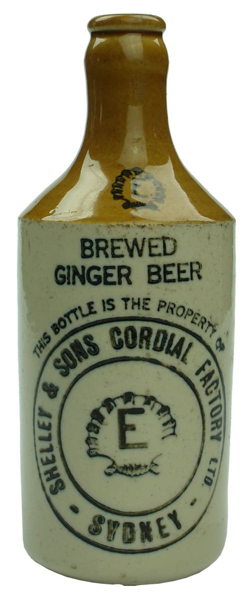 Shelley Sons Sydney Brewed Ginger Beer Bottle