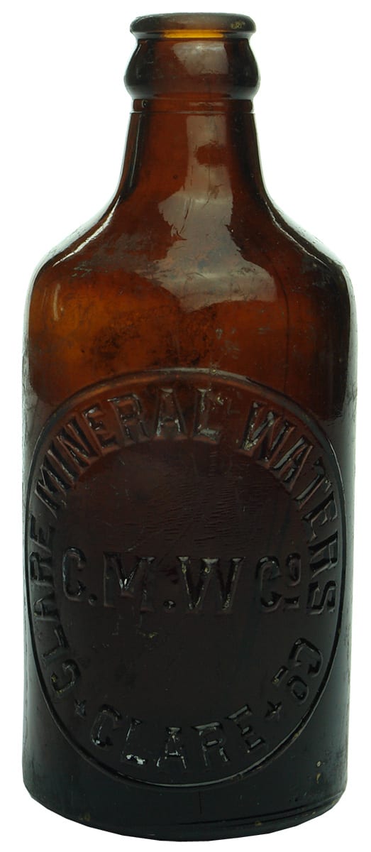 Clare Mineral Waters Amber Glass Ginger Beer Bottle