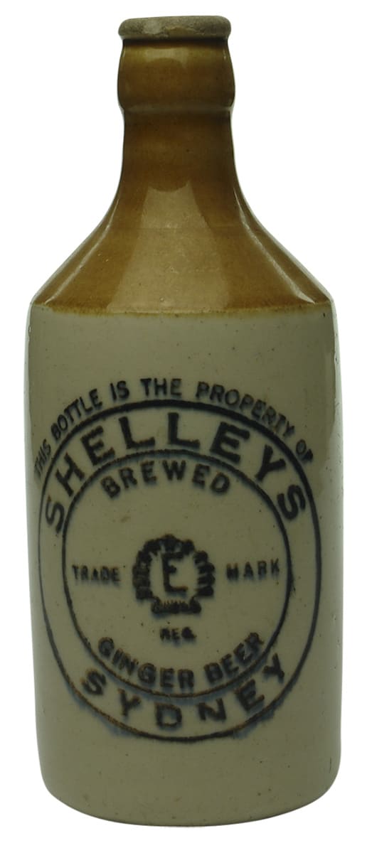 Shelleys Sydney Stoneware Ginger Beer Bottle