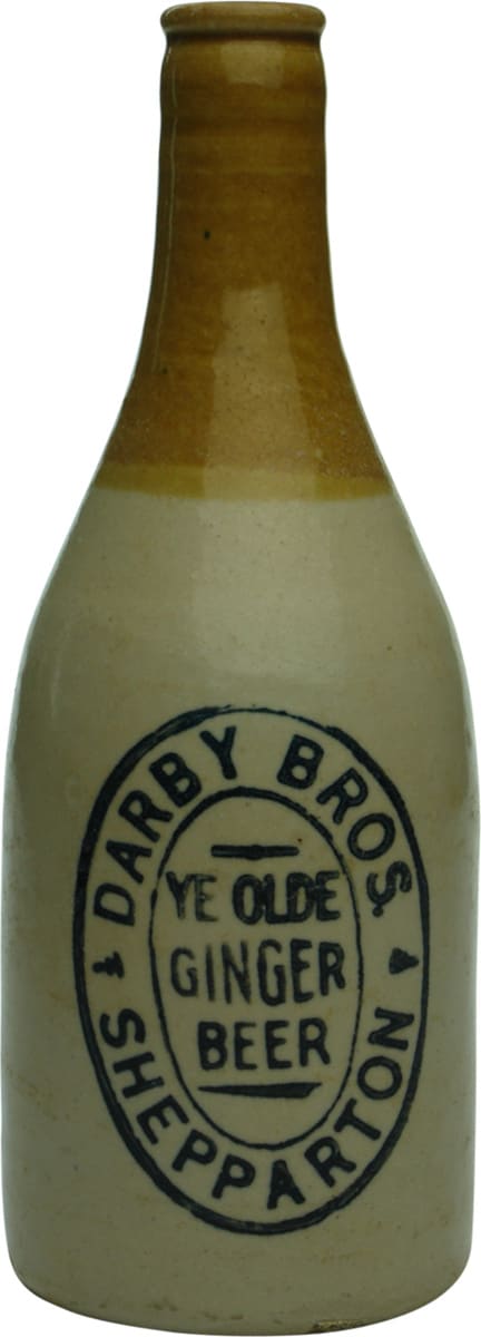 Darby Bros Shepparton Stone Ginger Beer Bottle