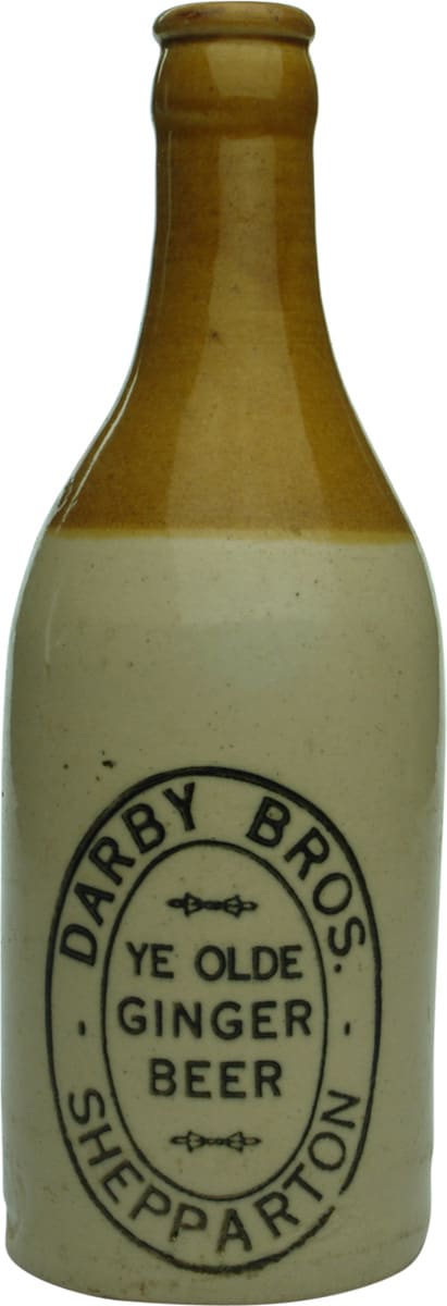 Darby Bros Shepparton Stone Ginger Beer Bottle