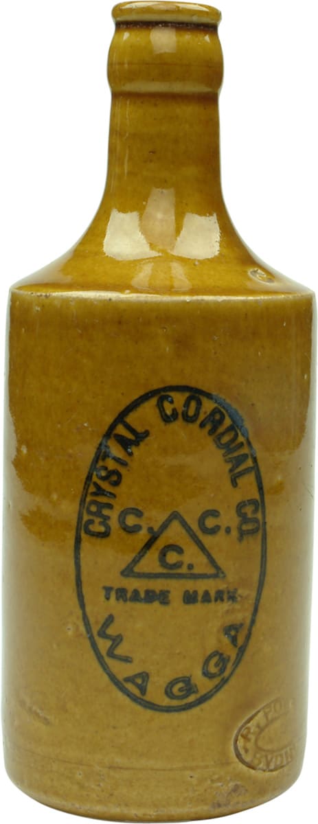 Crystal Cordial Wagga Stoneware Crown Seal Bottle