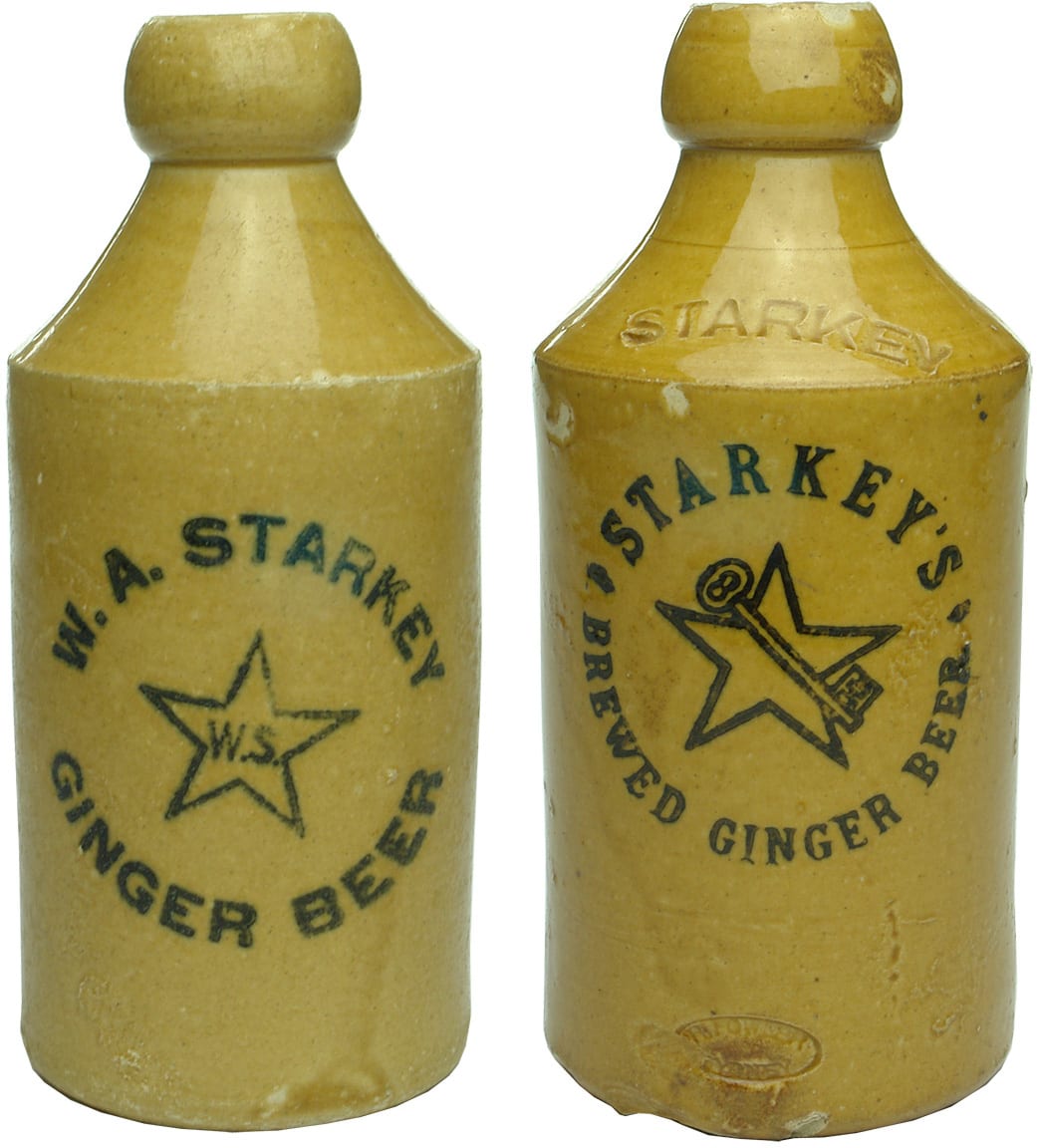 Collection Vintage Stoneware Ginger Beer Bottles