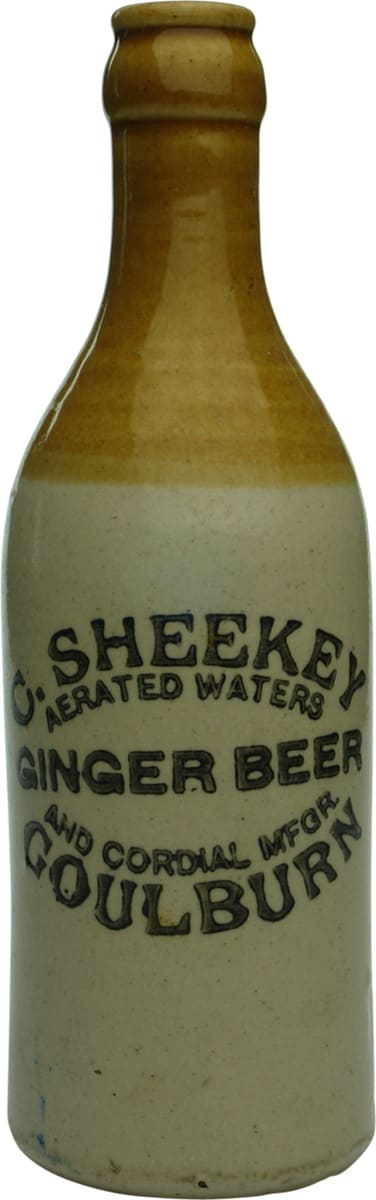 Sheekey Aerated Waters Ginger Beer Goulburn Bottle