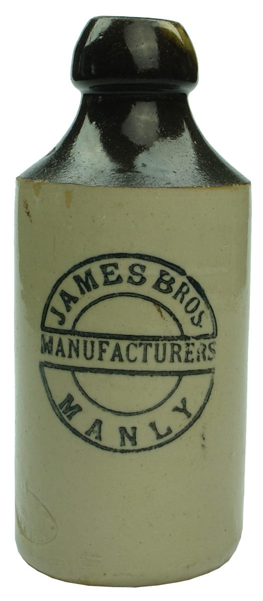 James Bros Manufactuers Manly Stoneware Ginger Beer