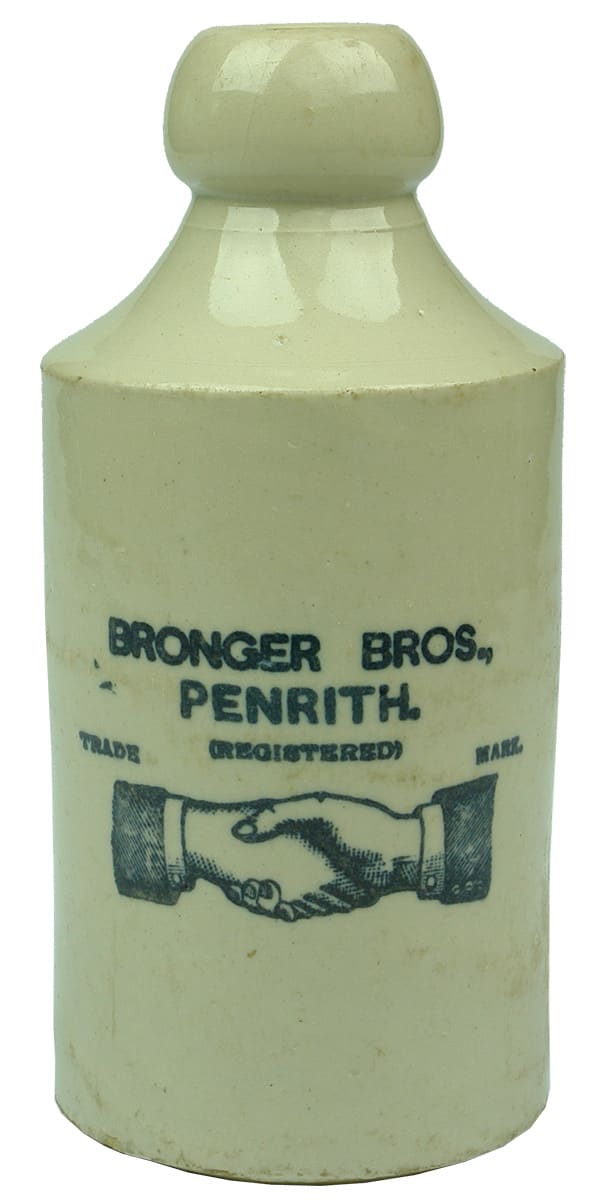 Bronger Bros Penrith Clasped Hands Stoneware Bottle